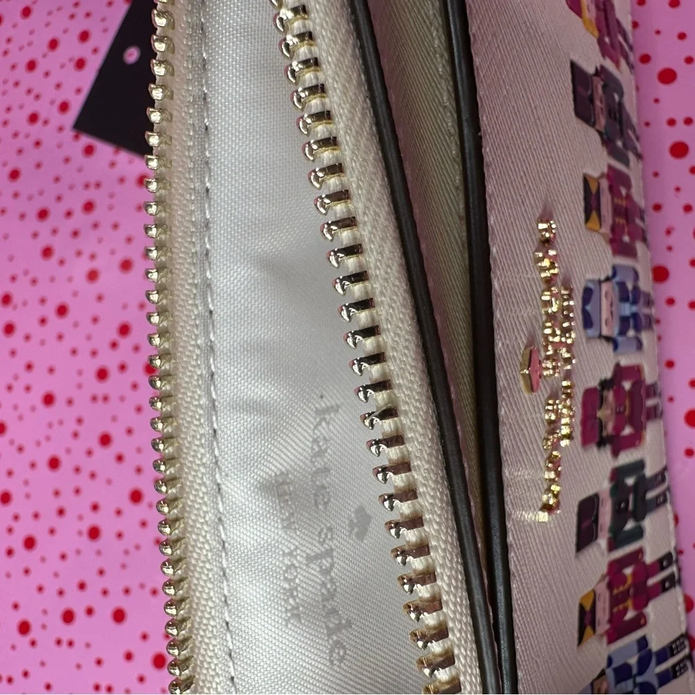 kate spade Oh What Fun! Nutcracker large slim cardholder NWT